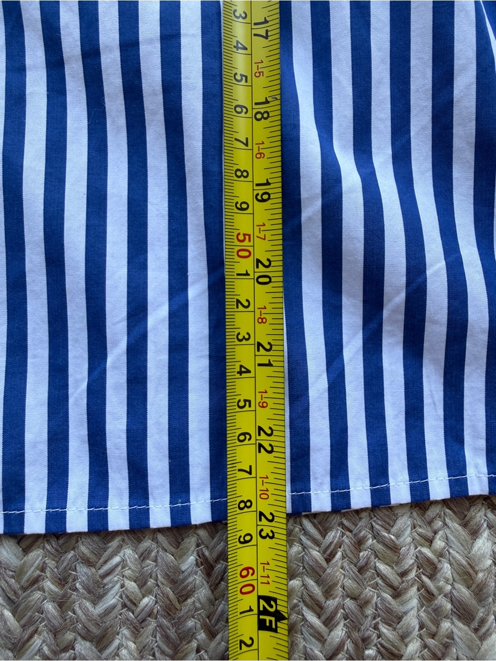 NWT Madewell Navy and White Striped Poplin Button-Front Blouse Preppy Old Money - Picture 11 of 12
